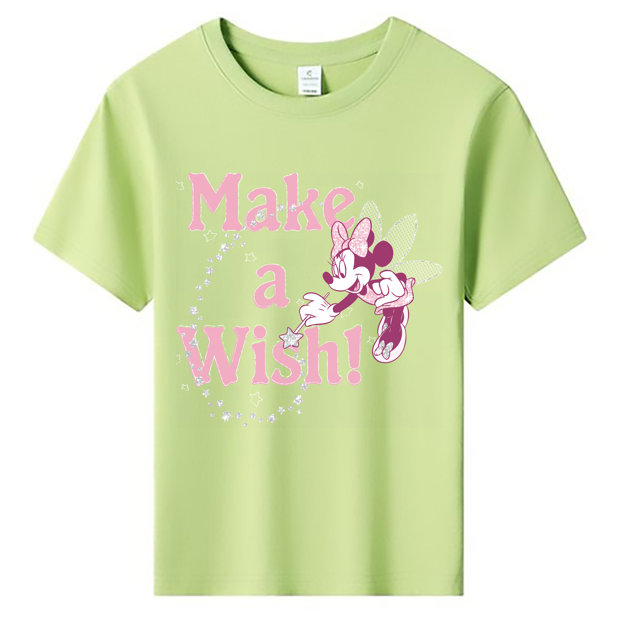（画像用） ミッキーマウス Mickey Mouse 綿100％キッズTシャツ（フロントプリント）